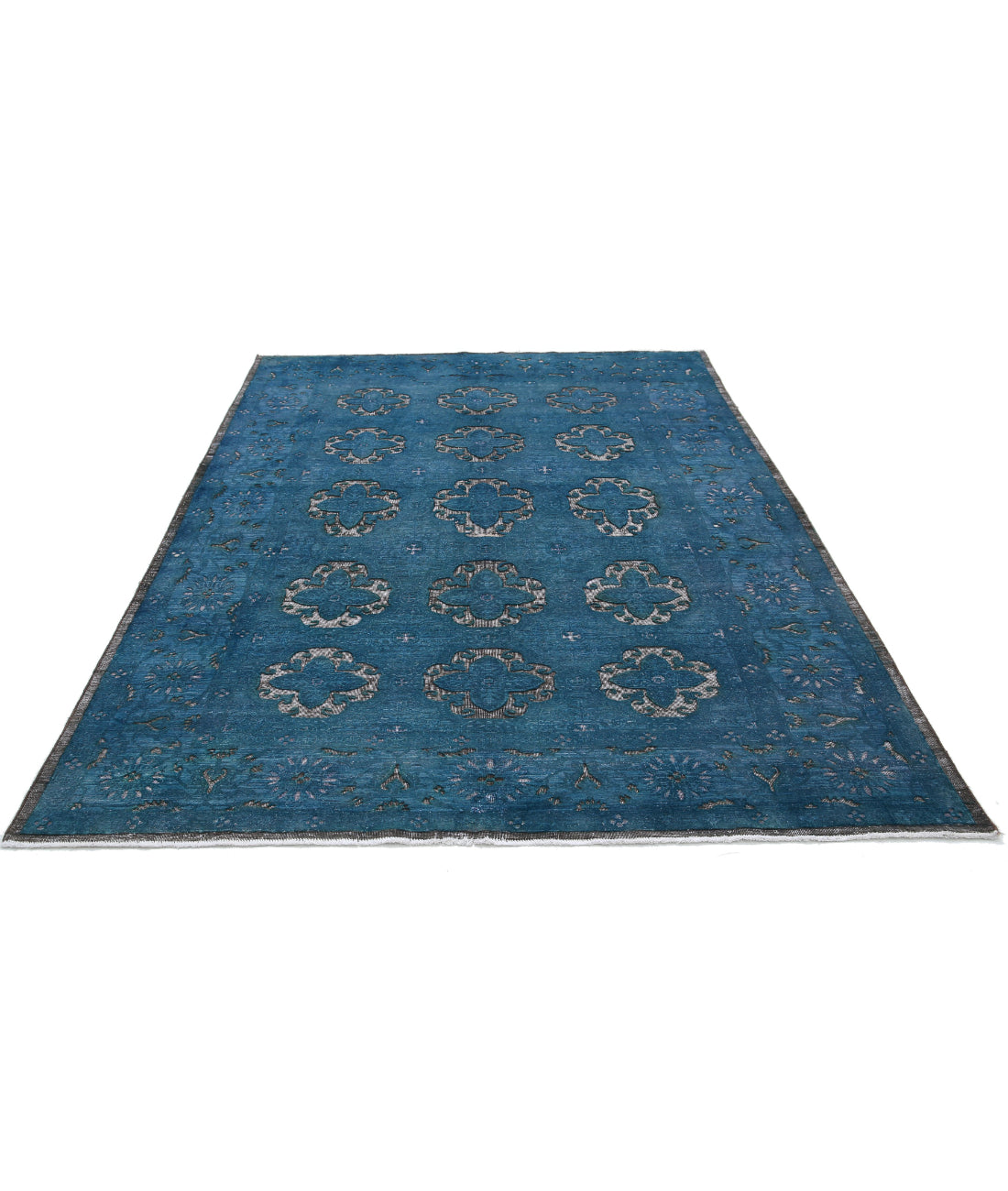 Hand Knotted Onyx Wool Rug - 6'2'' x 8'8'' 6'2'' x 8'8'' (185 X 260) / Blue / Blue
