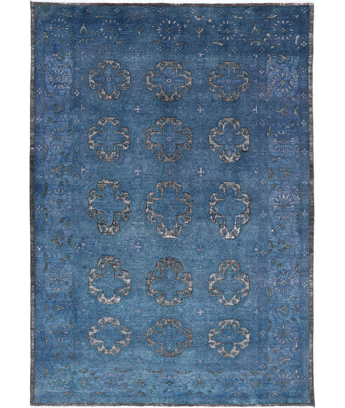 Hand Knotted Onyx Wool Rug - 6&#39;2&#39;&#39; x 8&#39;8&#39;&#39; 6&#39;2&#39;&#39; x 8&#39;8&#39;&#39; (185 X 260) / Blue / Blue