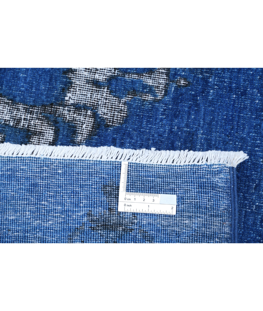 Hand Knotted Onyx Wool Rug - 8'9'' x 11'5'' 8'9'' x 11'5'' (263 X 343) / Blue / Ivory