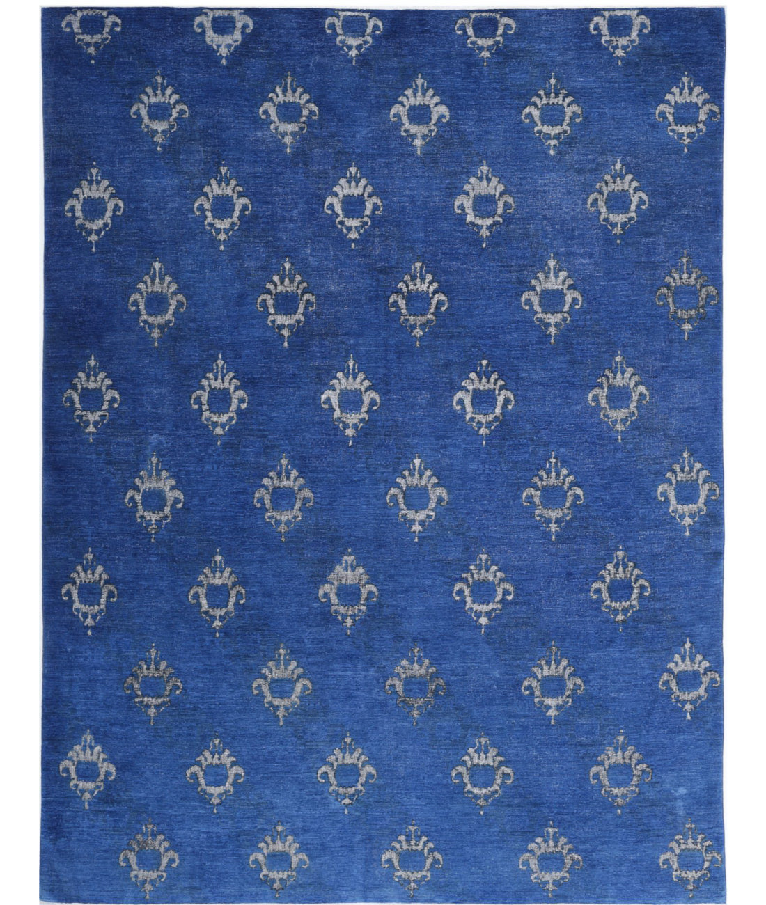 Hand Knotted Onyx Wool Rug - 8&#39;9&#39;&#39; x 11&#39;5&#39;&#39; 8&#39;9&#39;&#39; x 11&#39;5&#39;&#39; (263 X 343) / Blue / Ivory