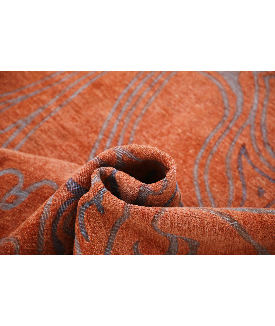 Hand Knotted Onyx Wool Rug - 8'9'' x 11'10'' 8'9'' x 11'10'' (263 X 355) / Pink / Grey