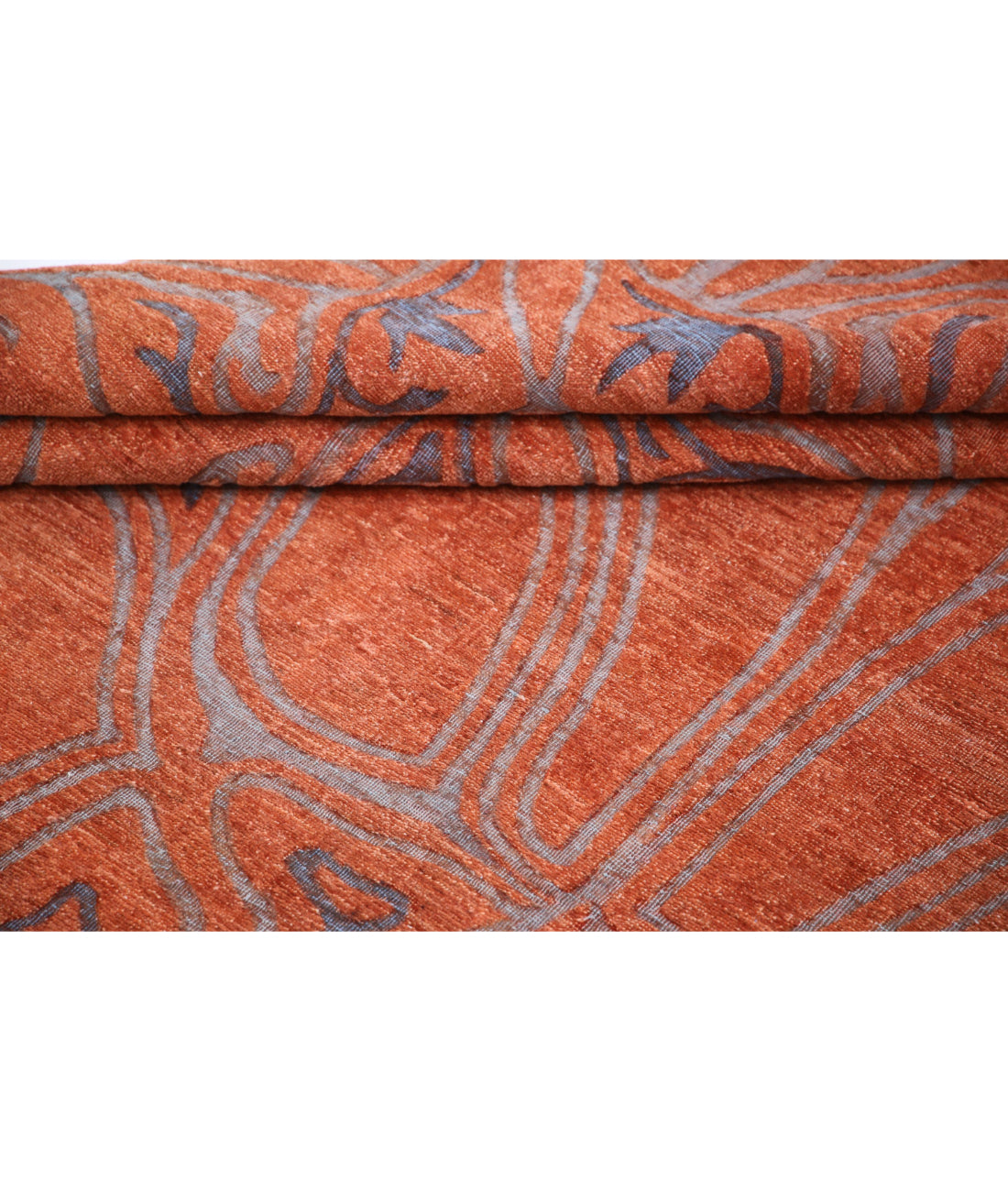 Hand Knotted Onyx Wool Rug - 8'9'' x 11'10'' 8'9'' x 11'10'' (263 X 355) / Pink / Grey