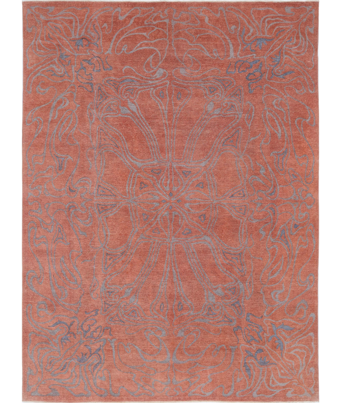 Hand Knotted Onyx Wool Rug - 8&#39;9&#39;&#39; x 11&#39;10&#39;&#39; 8&#39;9&#39;&#39; x 11&#39;10&#39;&#39; (263 X 355) / Pink / Grey