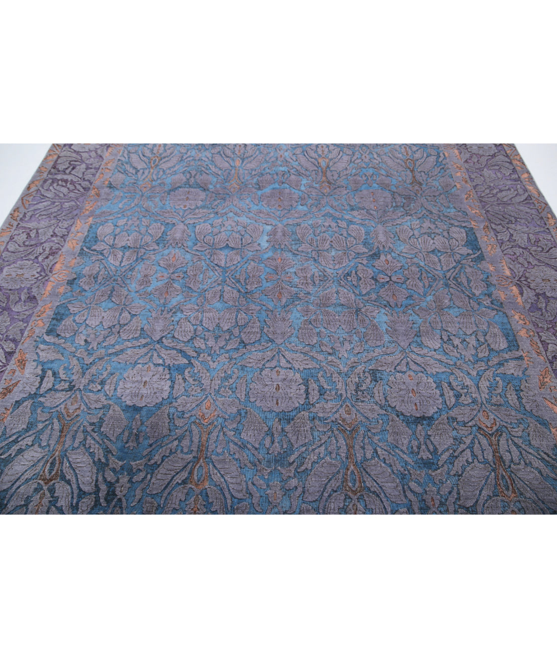 Hand Knotted Onyx Wool Rug - 8'0'' x 10'1'' 8'0'' x 10'1'' (240 X 303) / Blue / Purple