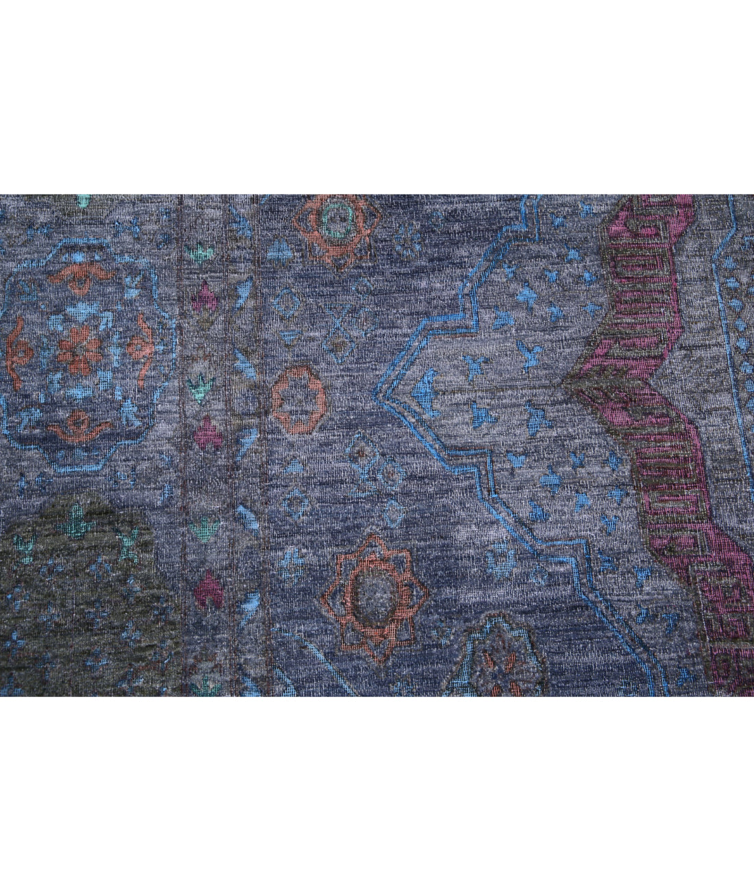 Hand Knotted Onyx Wool Rug - 9'8'' x 15'7'' 9'8'' x 15'7'' (290 X 468) / Blue / Grey