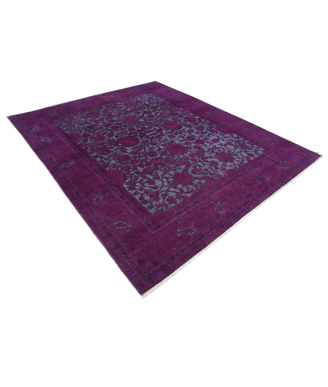 Hand Knotted Onyx Wool Rug - 7'10'' x 9'5'' 7'10'' x 9'5'' (235 X 283) / Purple / Purple