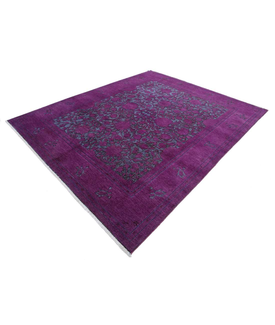 Hand Knotted Onyx Wool Rug - 7'10'' x 9'5'' 7'10'' x 9'5'' (235 X 283) / Purple / Purple