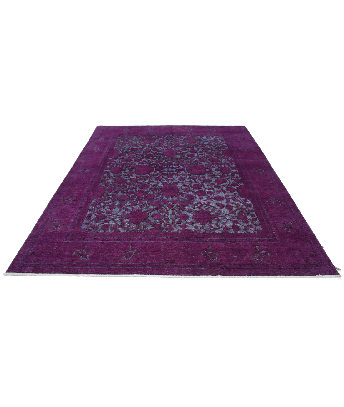 Hand Knotted Onyx Wool Rug - 7'10'' x 9'5'' 7'10'' x 9'5'' (235 X 283) / Purple / Purple