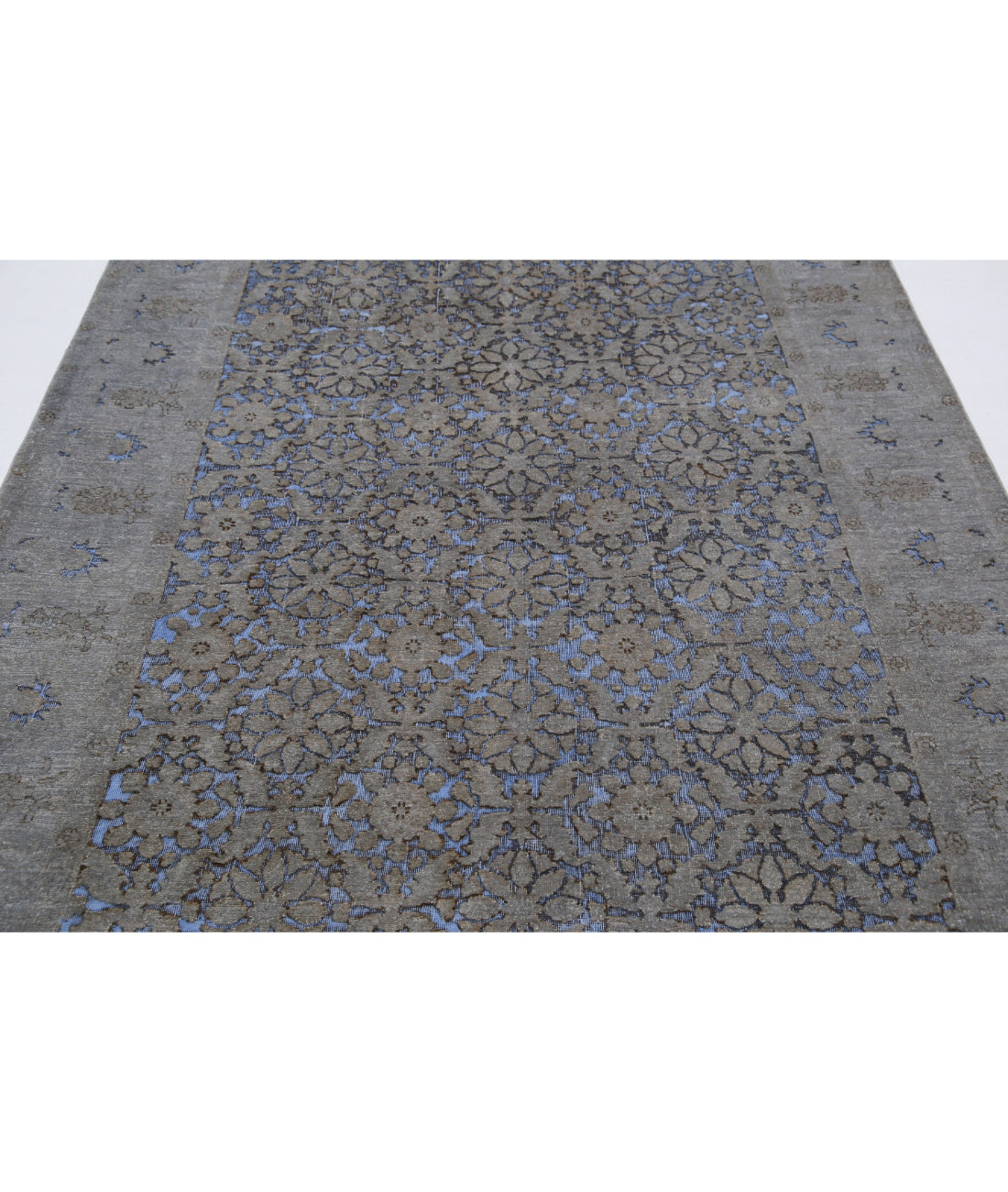 Hand Knotted Onyx Wool Rug - 5'9'' x 10'0'' 5'9'' x 10'0'' (173 X 300) / Blue / Grey