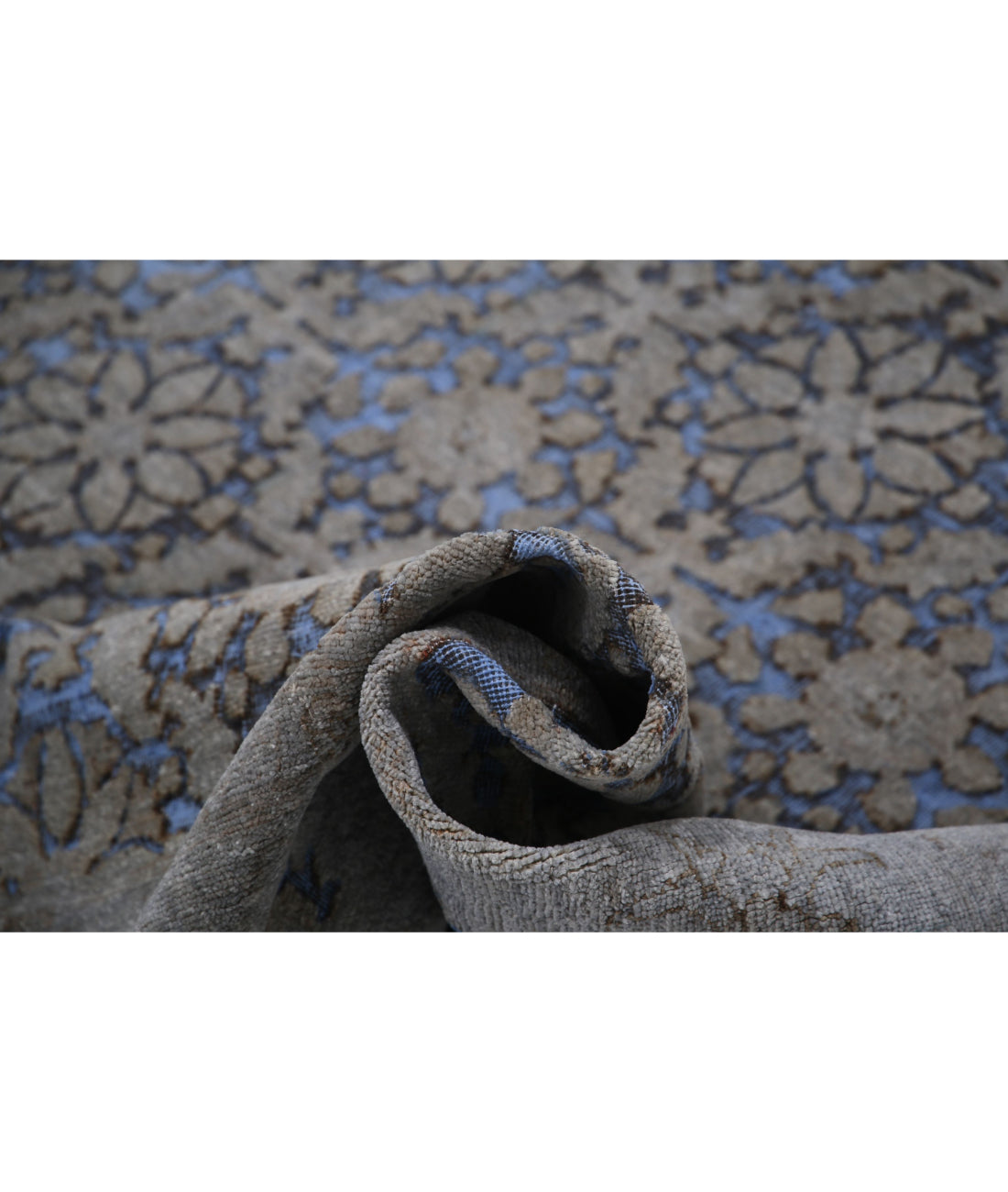 Hand Knotted Onyx Wool Rug - 5'9'' x 10'0'' 5'9'' x 10'0'' (173 X 300) / Blue / Grey