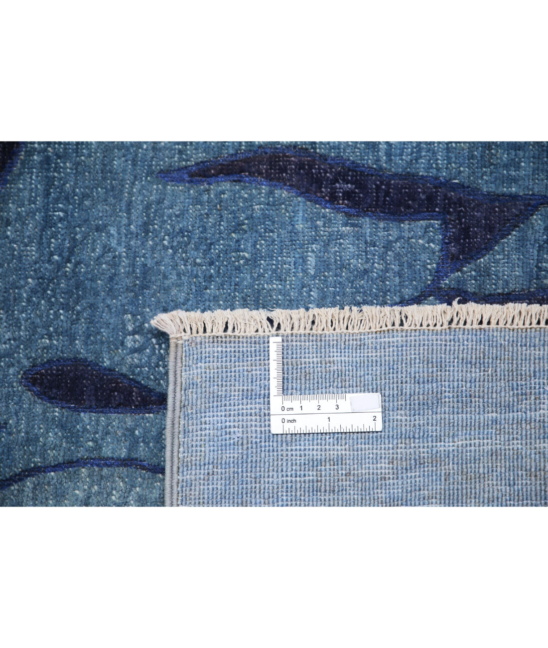 Hand Knotted Onyx Wool Rug - 6'0'' x 8'8'' 6'0'' x 8'8'' (180 X 260) / Blue / Grey