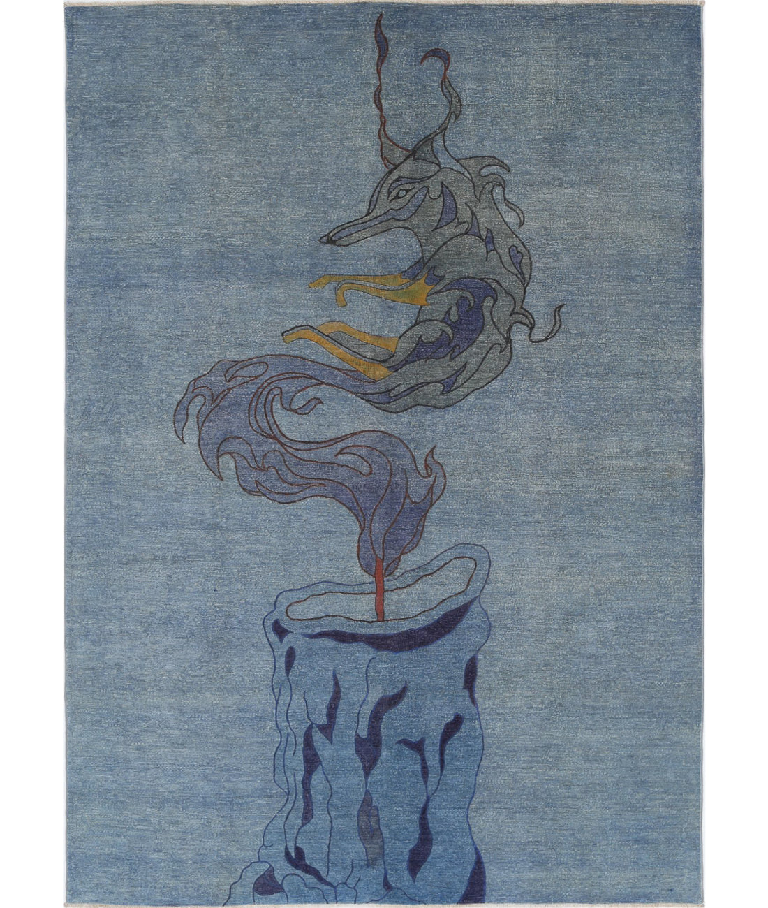 Hand Knotted Onyx Wool Rug - 6'0'' x 8'8''