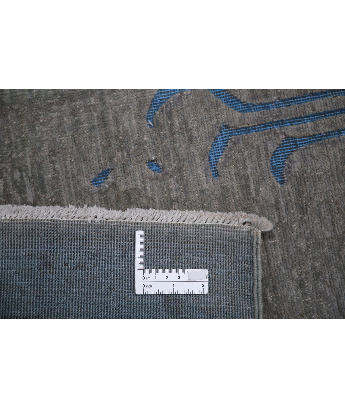 Hand Knotted Onyx Wool Rug - 6'4'' x 8'9'' 6'4'' x 8'9'' (190 X 263) / Grey / Blue