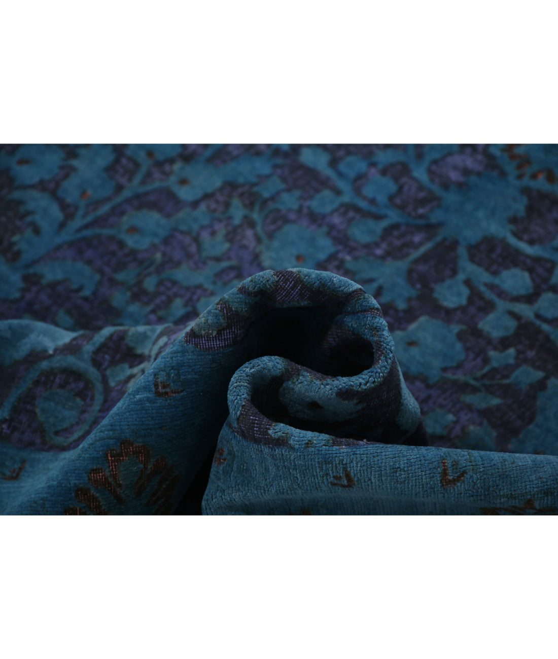 Hand Knotted Onyx Wool Rug - 6'11'' x 9'8'' 6'11'' x 9'8'' (208 X 290) / Blue / Purple