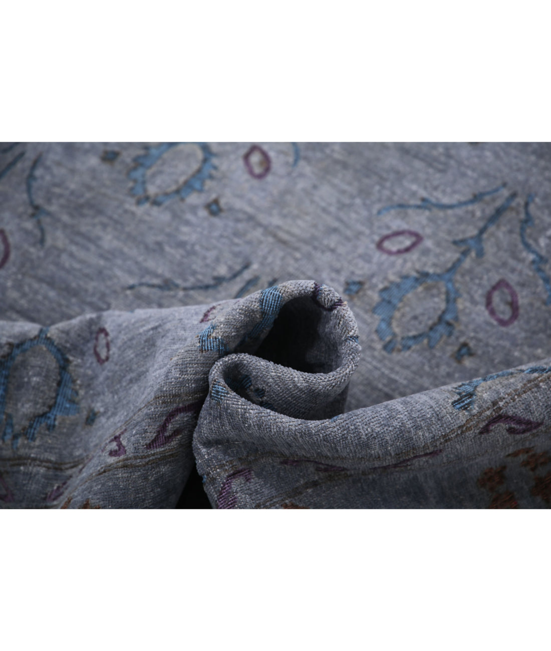 Hand Knotted Onyx Wool Rug - 6'0'' x 9'0'' 6'0'' x 9'0'' (180 X 270) / Grey / Blue