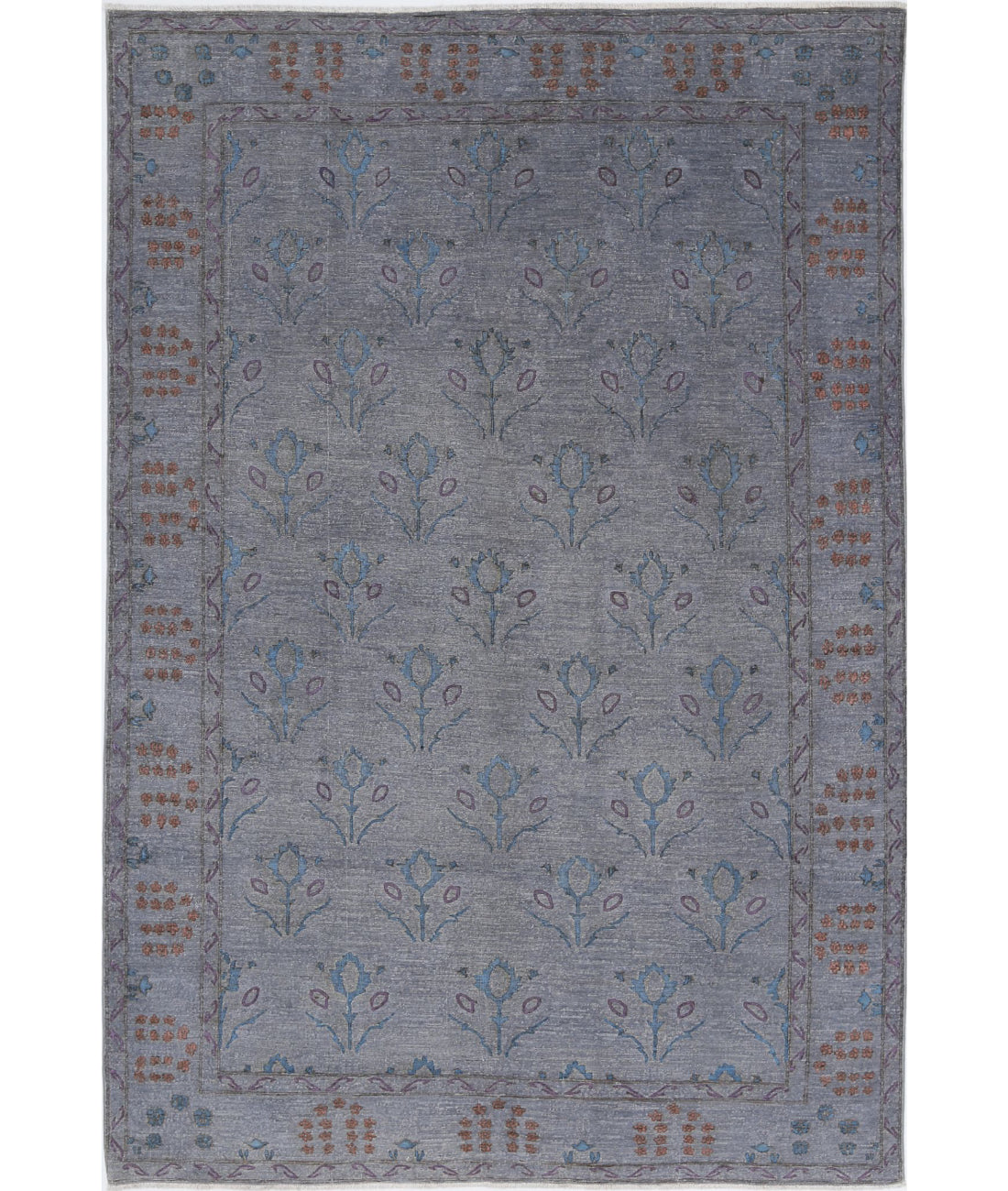 Hand Knotted Onyx Wool Rug - 6'0'' x 9'0''