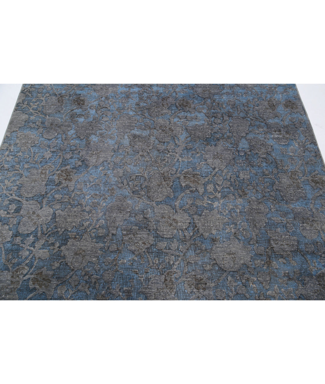 Hand Knotted Onyx Wool Rug - 6'0'' x 6'1'' 6'0'' x 6'1'' (180 X 183) / Grey / Blue