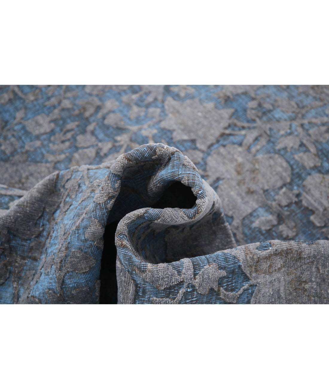 Hand Knotted Onyx Wool Rug - 6'0'' x 6'1'' 6'0'' x 6'1'' (180 X 183) / Grey / Blue