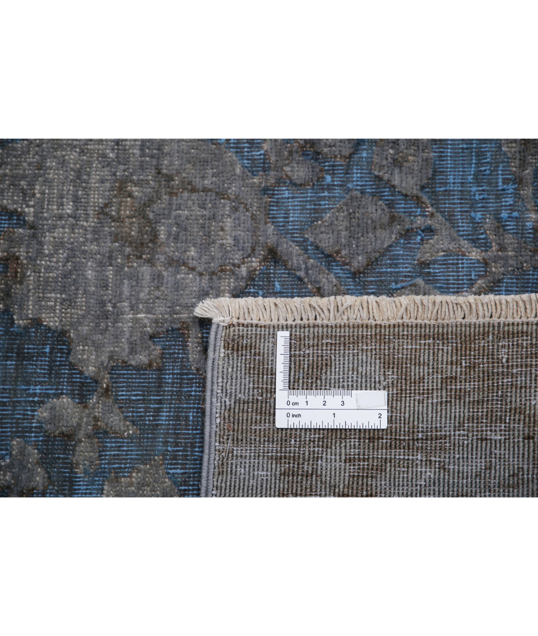 Hand Knotted Onyx Wool Rug - 6'0'' x 6'1'' 6'0'' x 6'1'' (180 X 183) / Grey / Blue