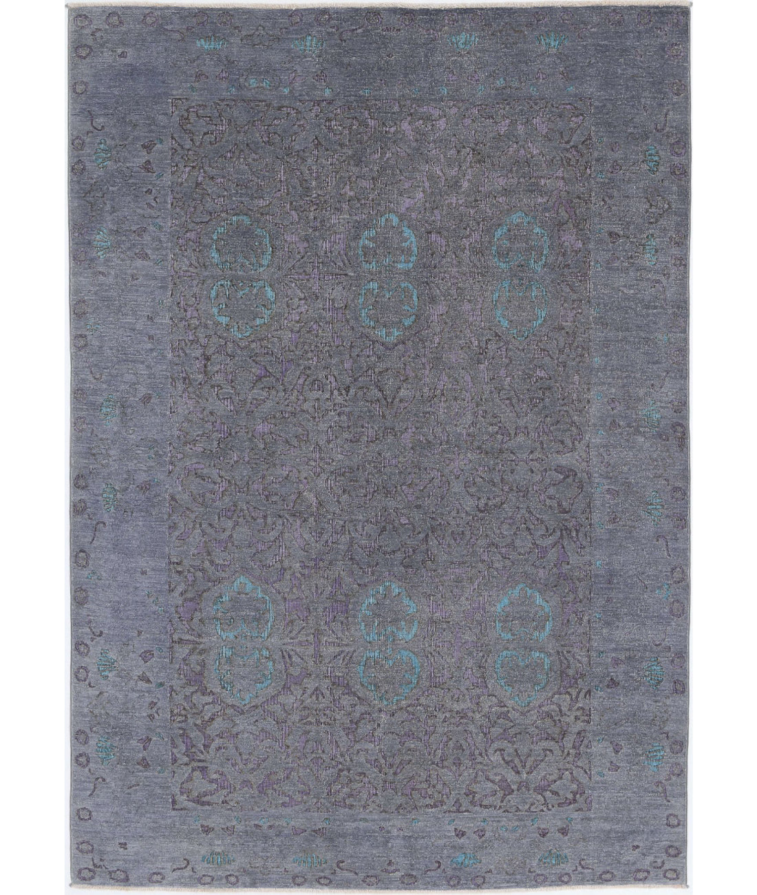 Hand Knotted Onyx Wool Rug - 5'10'' x 8'5''