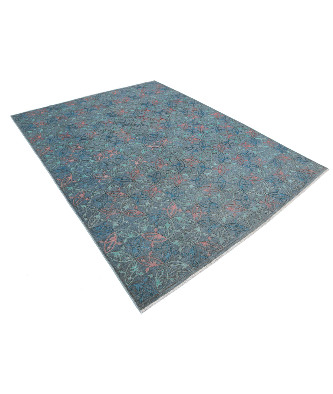 Hand Knotted Onyx Wool Rug - 6'10'' x 9'0'' 6'10'' x 9'0'' (205 X 270) / Blue / N/A