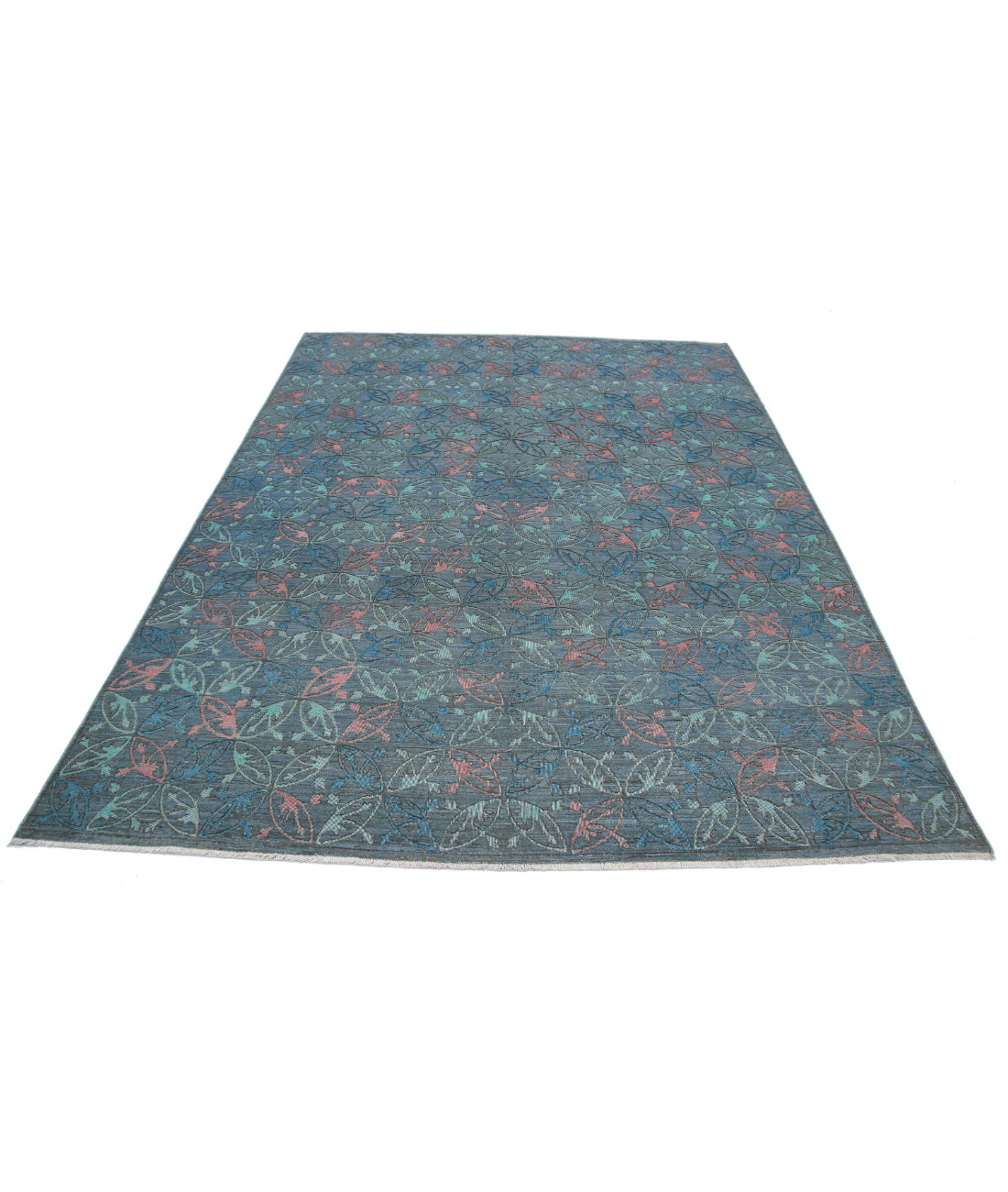 Hand Knotted Onyx Wool Rug - 6'10'' x 9'0'' 6'10'' x 9'0'' (205 X 270) / Blue / N/A
