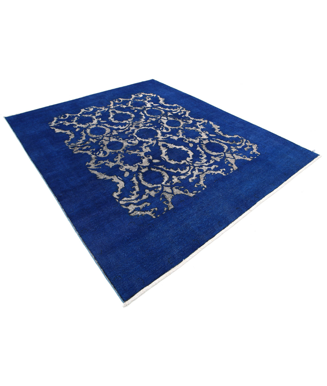 Hand Knotted Onyx Wool Rug - 7'9'' x 9'4'' 7'9'' x 9'4'' (233 X 280) / Blue / Blue