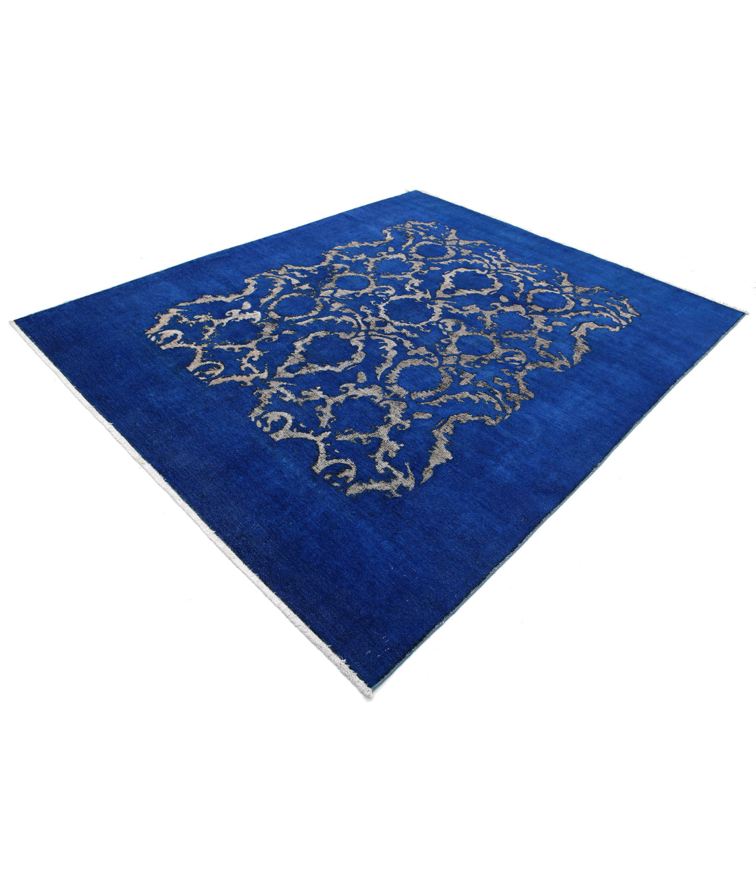 Hand Knotted Onyx Wool Rug - 7'9'' x 9'4'' 7'9'' x 9'4'' (233 X 280) / Blue / Blue