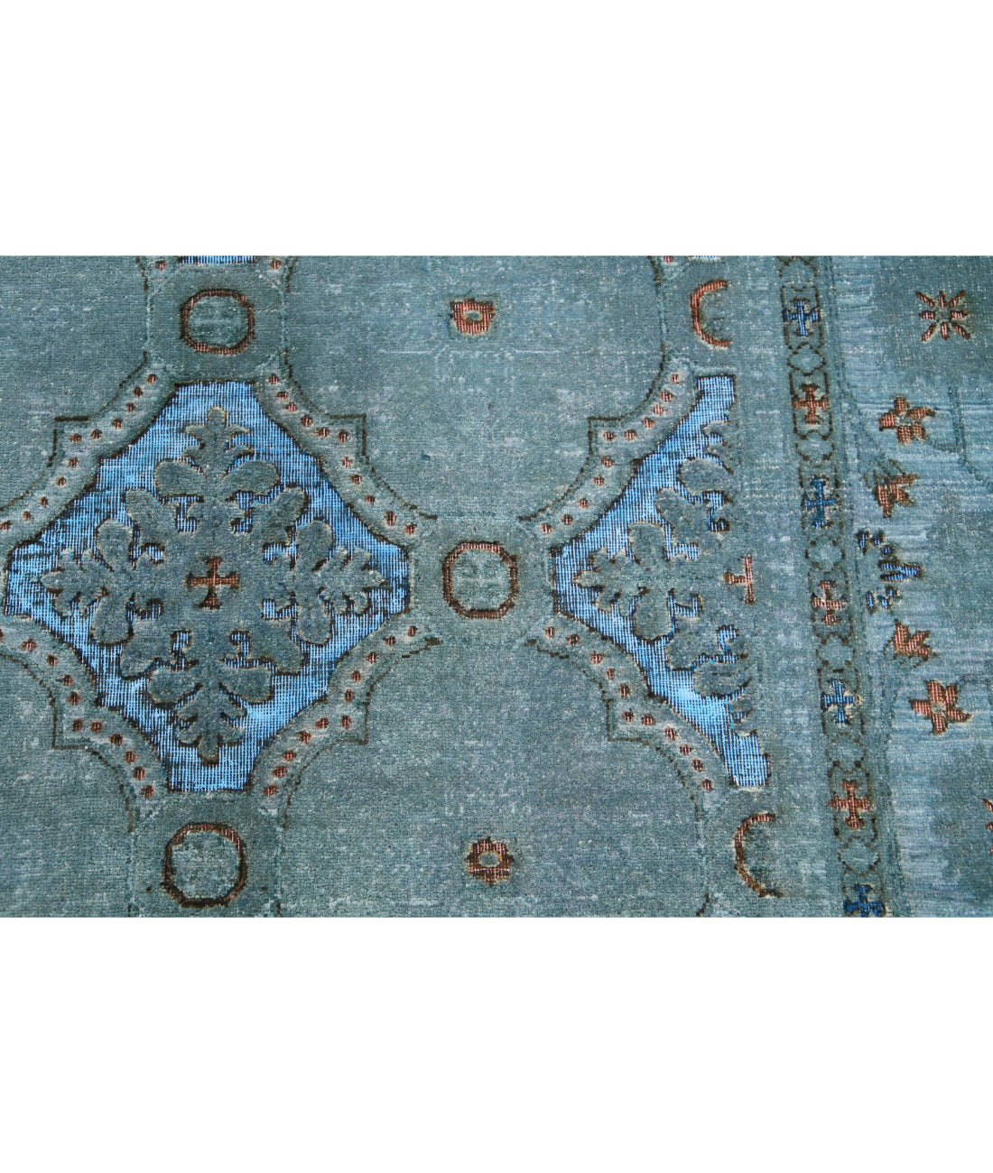 Hand Knotted Onyx Wool Rug - 7'11'' x 9'7'' 7'11'' x 9'7'' (238 X 288) / Grey / Blue