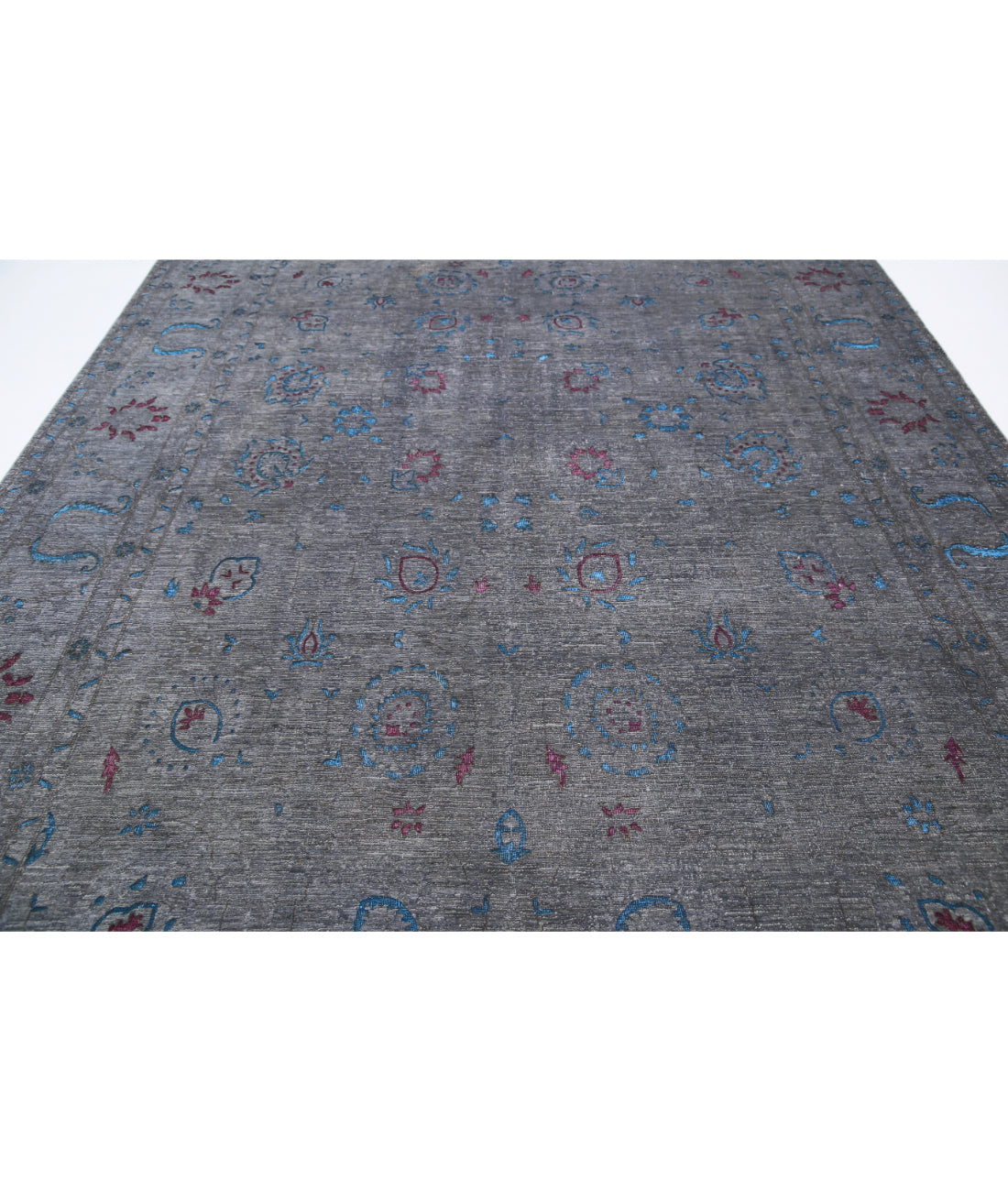 Hand Knotted Onyx Wool Rug - 8'9'' x 12'7'' 8'9'' x 12'7'' (263 X 378) / Grey / Grey