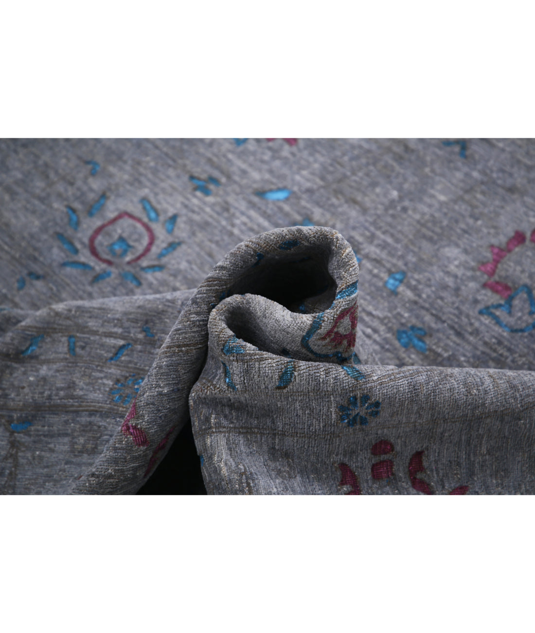 Hand Knotted Onyx Wool Rug - 8'9'' x 12'7'' 8'9'' x 12'7'' (263 X 378) / Grey / Grey