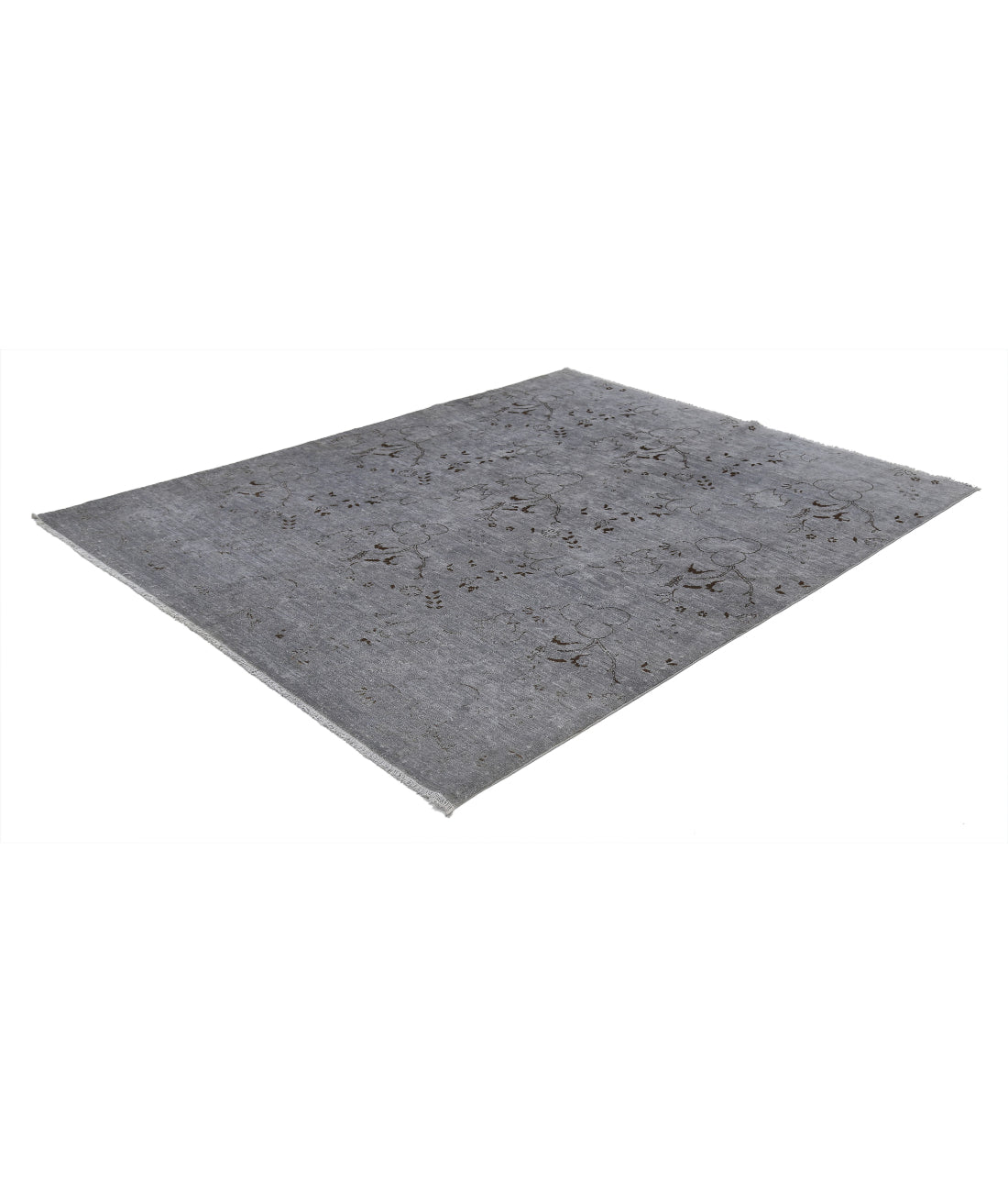 Hand Knotted Onyx Wool Rug - 6'5'' x 8'1'' 6'5'' x 8'1'' (193 X 243) / Grey / Grey