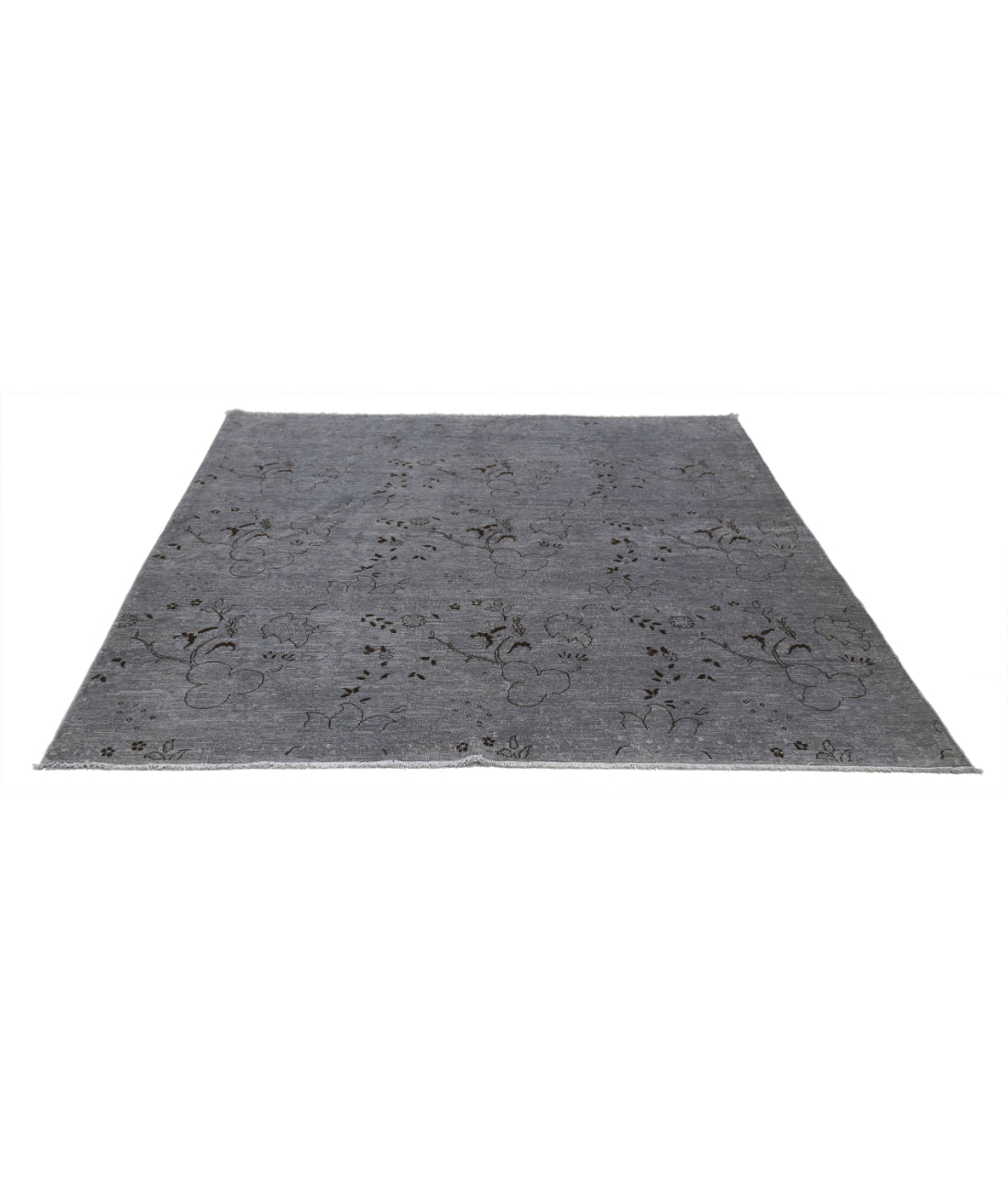 Hand Knotted Onyx Wool Rug - 6'5'' x 8'1'' 6'5'' x 8'1'' (193 X 243) / Grey / Grey