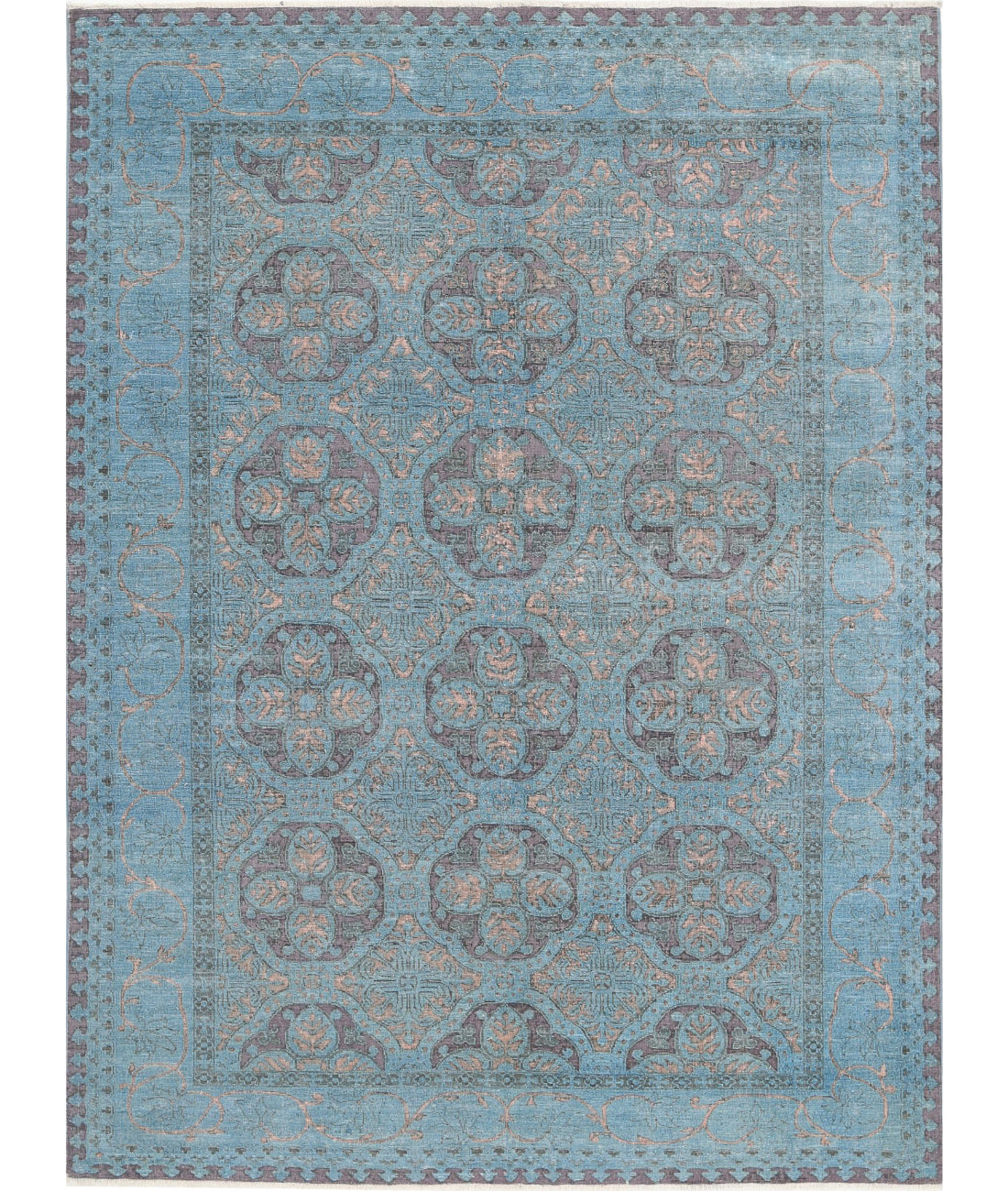 Hand Knotted Fine Onyx Wool Rug - 5'10'' x 8'0''