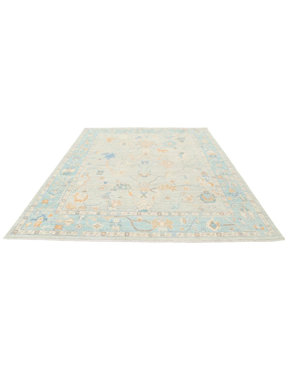 Hand Knotted Oushak Wool Rug - 8'2'' x 10'1'' Arteverk Arteverk Rugs