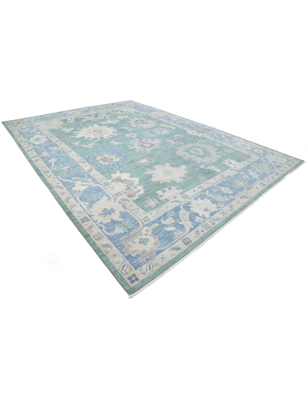 Hand Knotted Oushak Wool Rug - 10'6'' x 14'6'' Arteverk Arteverk Rugs