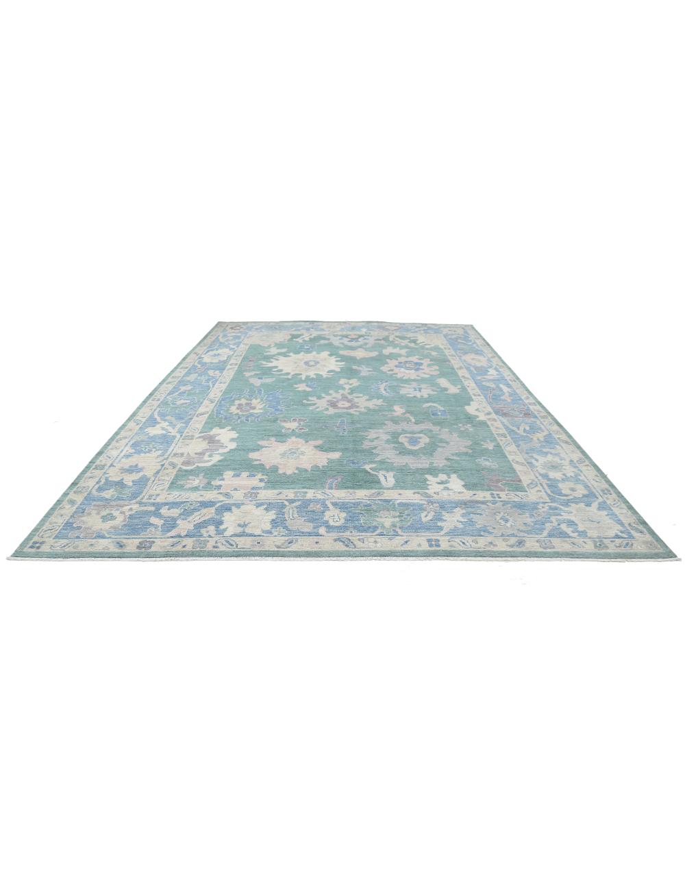 Hand Knotted Oushak Wool Rug - 10'6'' x 14'6'' Arteverk Arteverk Rugs