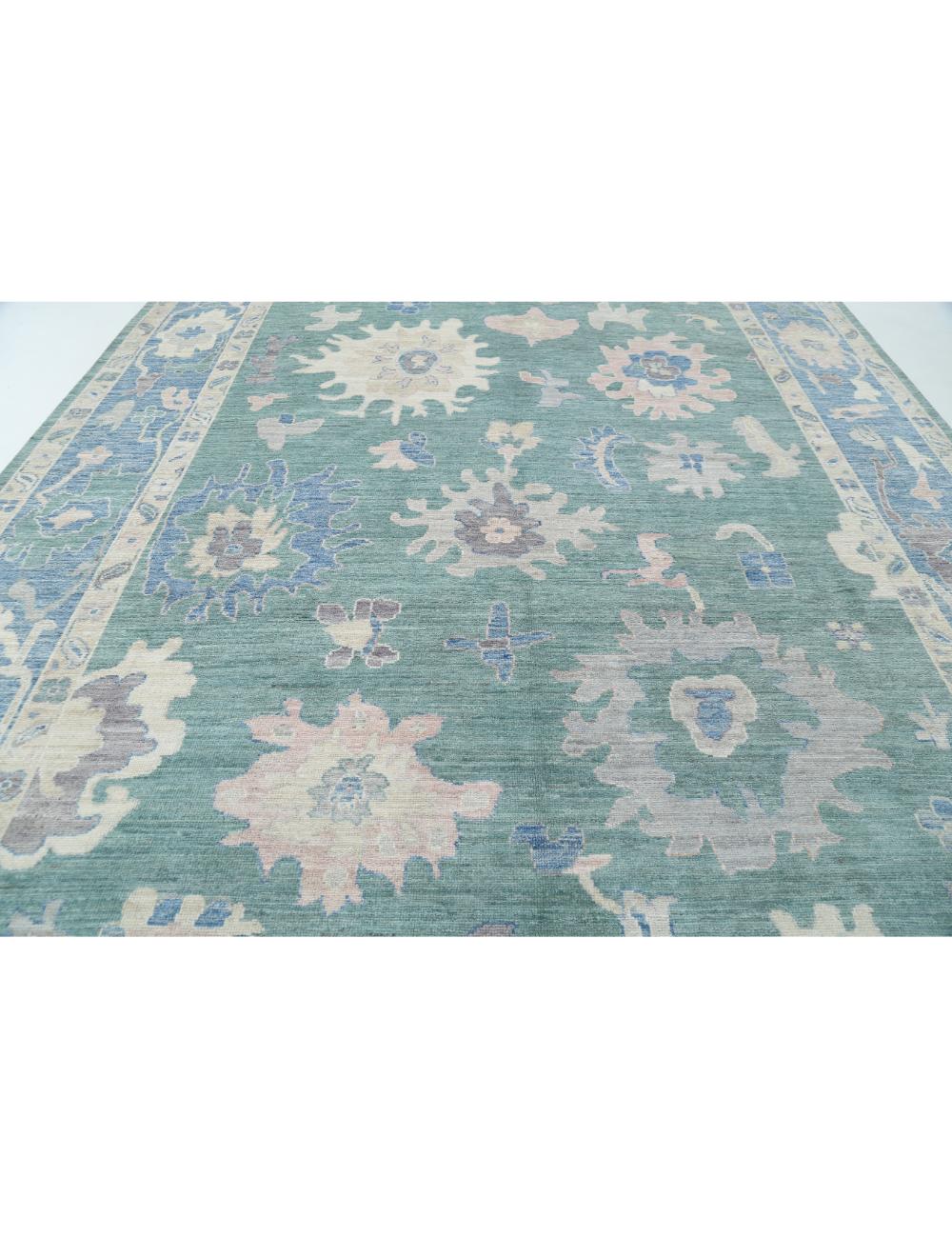 Hand Knotted Oushak Wool Rug - 10'6'' x 14'6'' Arteverk Arteverk Rugs