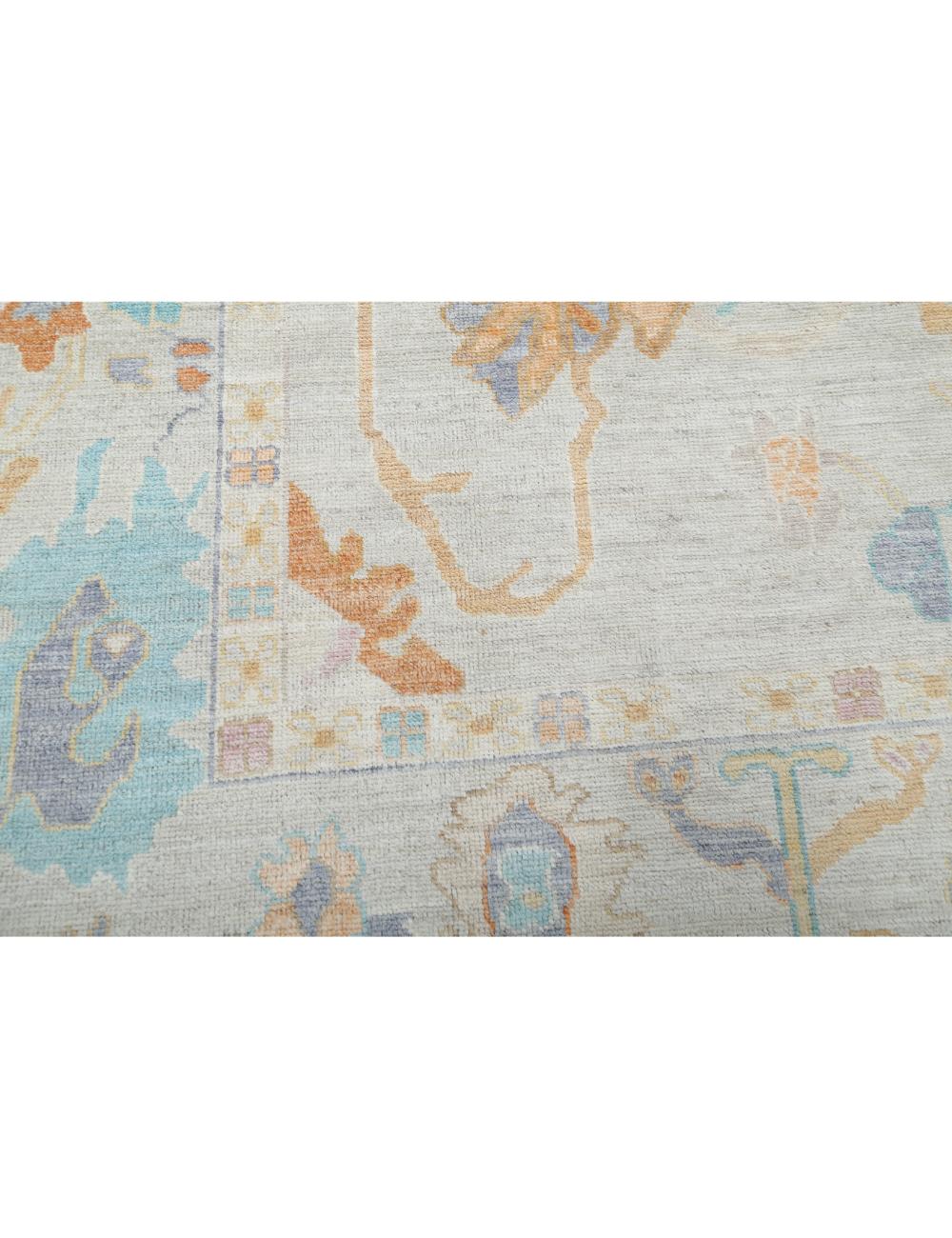 Hand Knotted Oushak Wool Rug - 9'4'' x 12'1'' Arteverk Arteverk Rugs