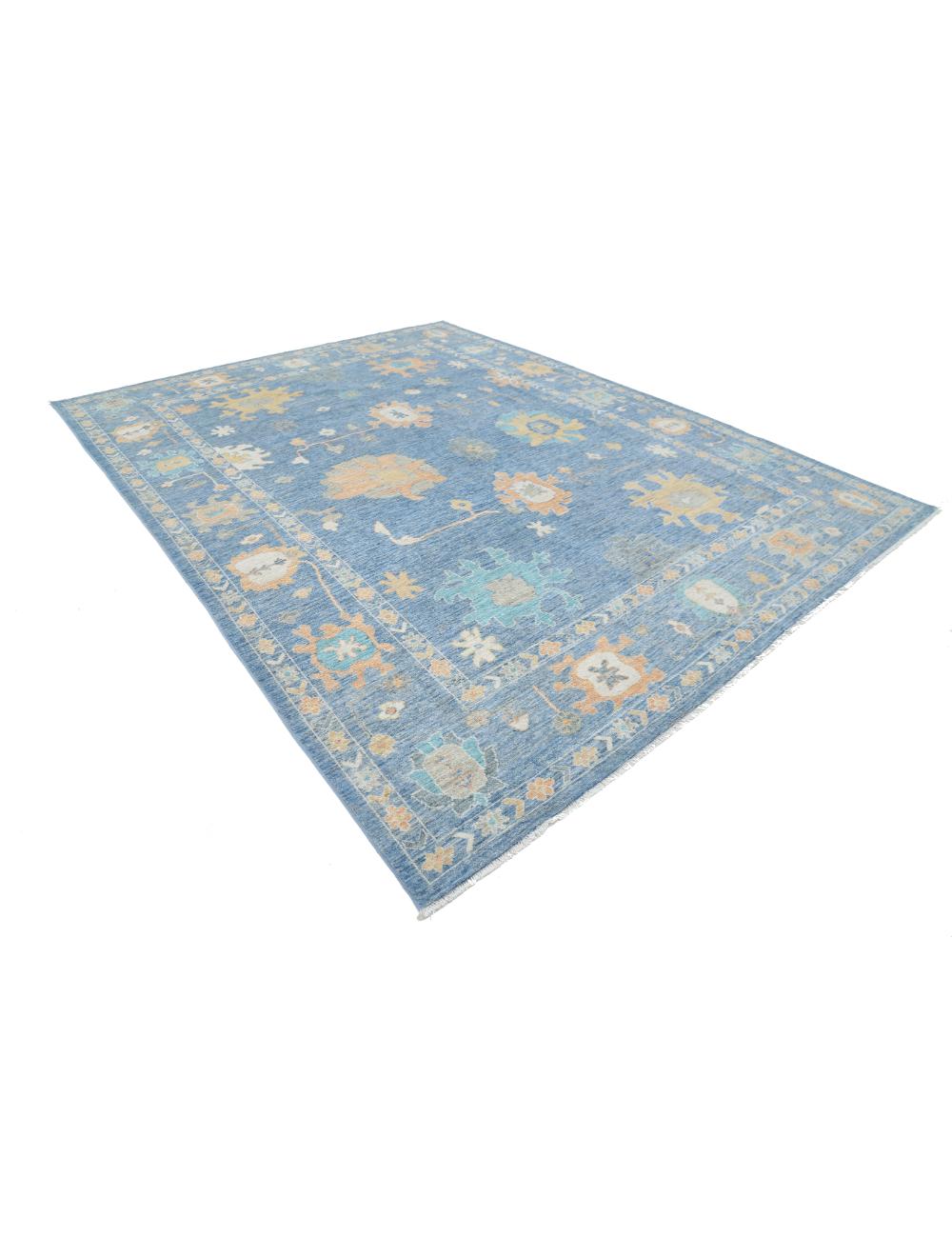 Hand Knotted Oushak Wool Rug - 9'2'' x 11'10'' Arteverk Arteverk Rugs