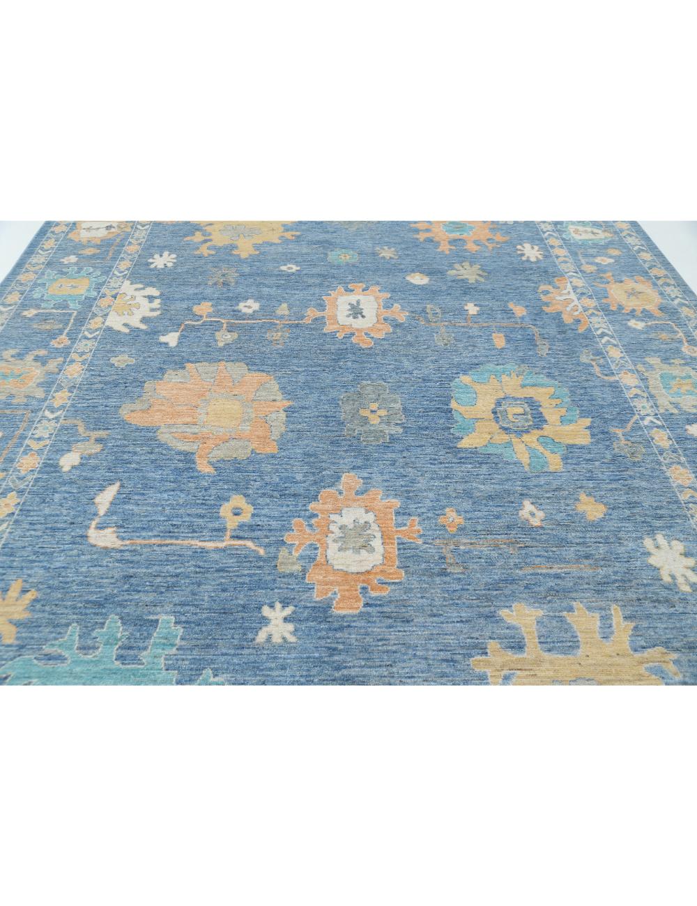 Hand Knotted Oushak Wool Rug - 9'2'' x 11'10'' Arteverk Arteverk Rugs