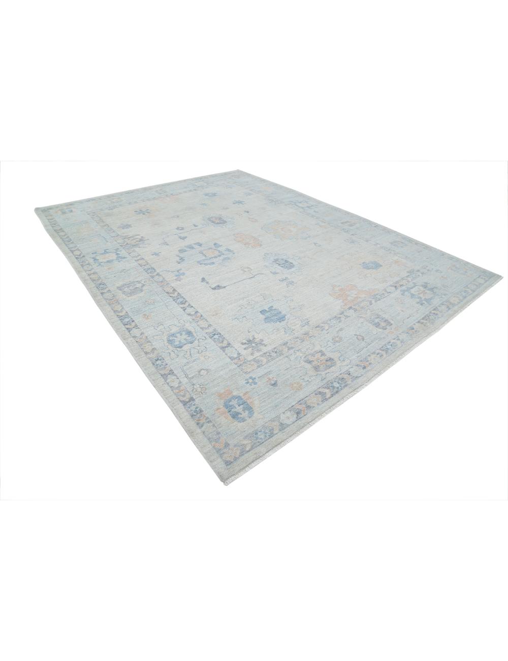Hand Knotted Oushak Wool Rug - 9'2'' x 12'3'' Arteverk Arteverk Rugs