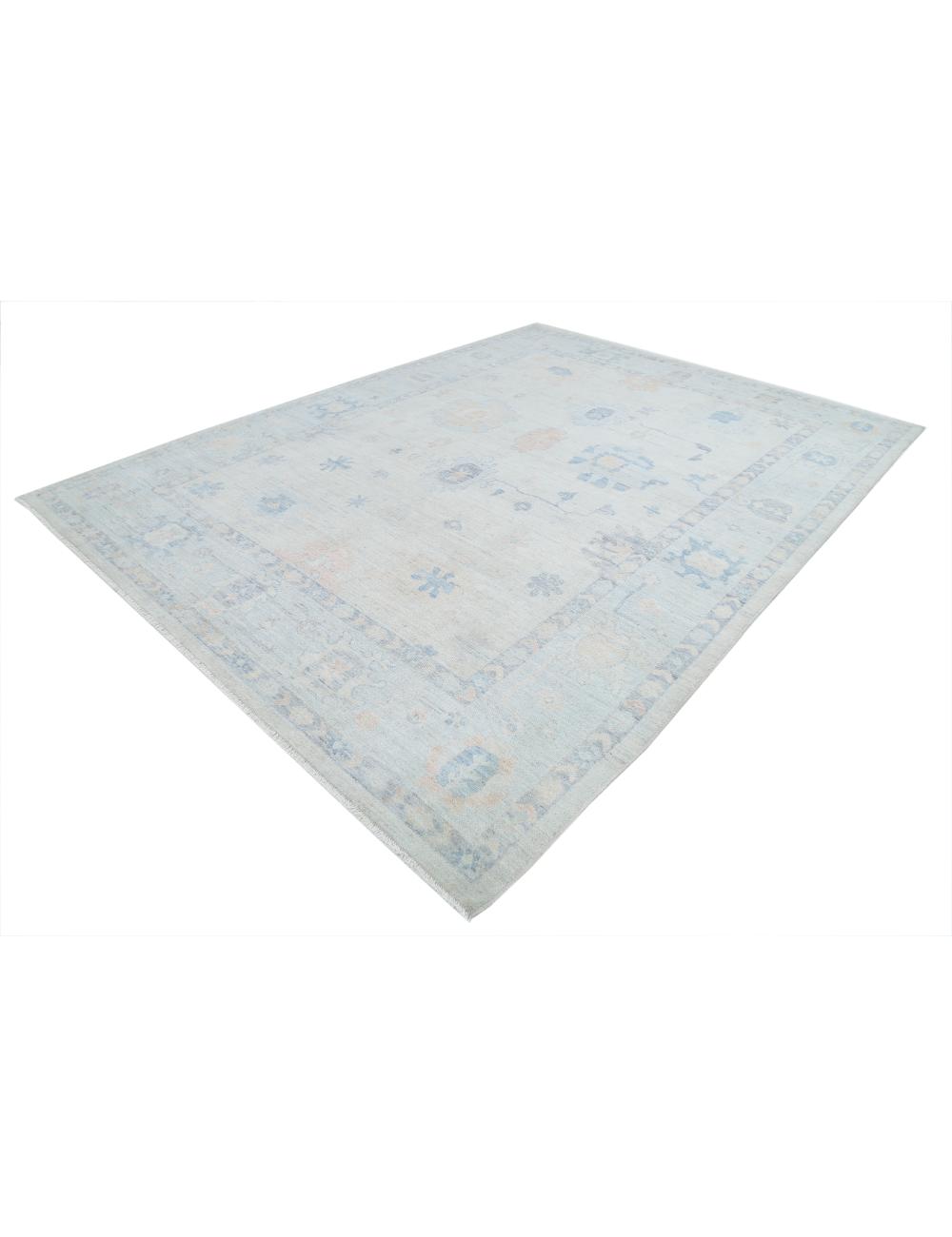 Hand Knotted Oushak Wool Rug - 9'2'' x 12'3'' Arteverk Arteverk Rugs