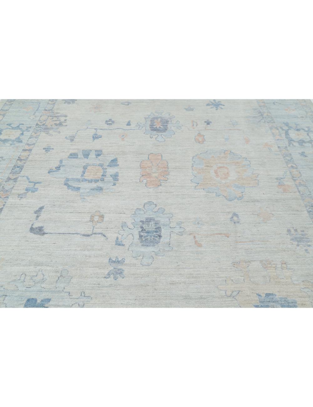 Hand Knotted Oushak Wool Rug - 9'2'' x 12'3'' Arteverk Arteverk Rugs