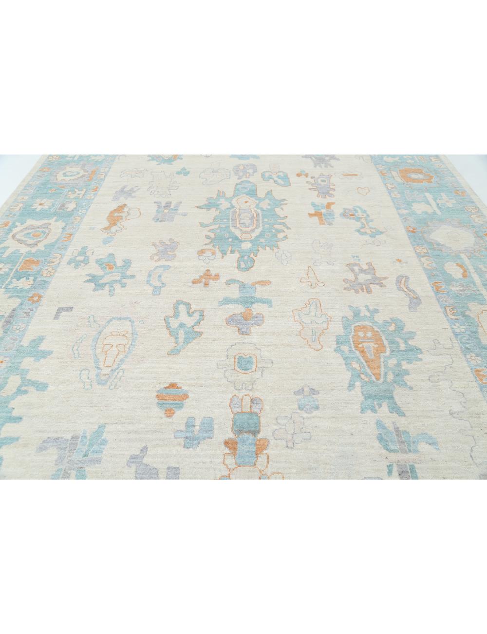 Hand Knotted Oushak Wool Rug - 10'1'' x 14'1'' Arteverk Arteverk Rugs