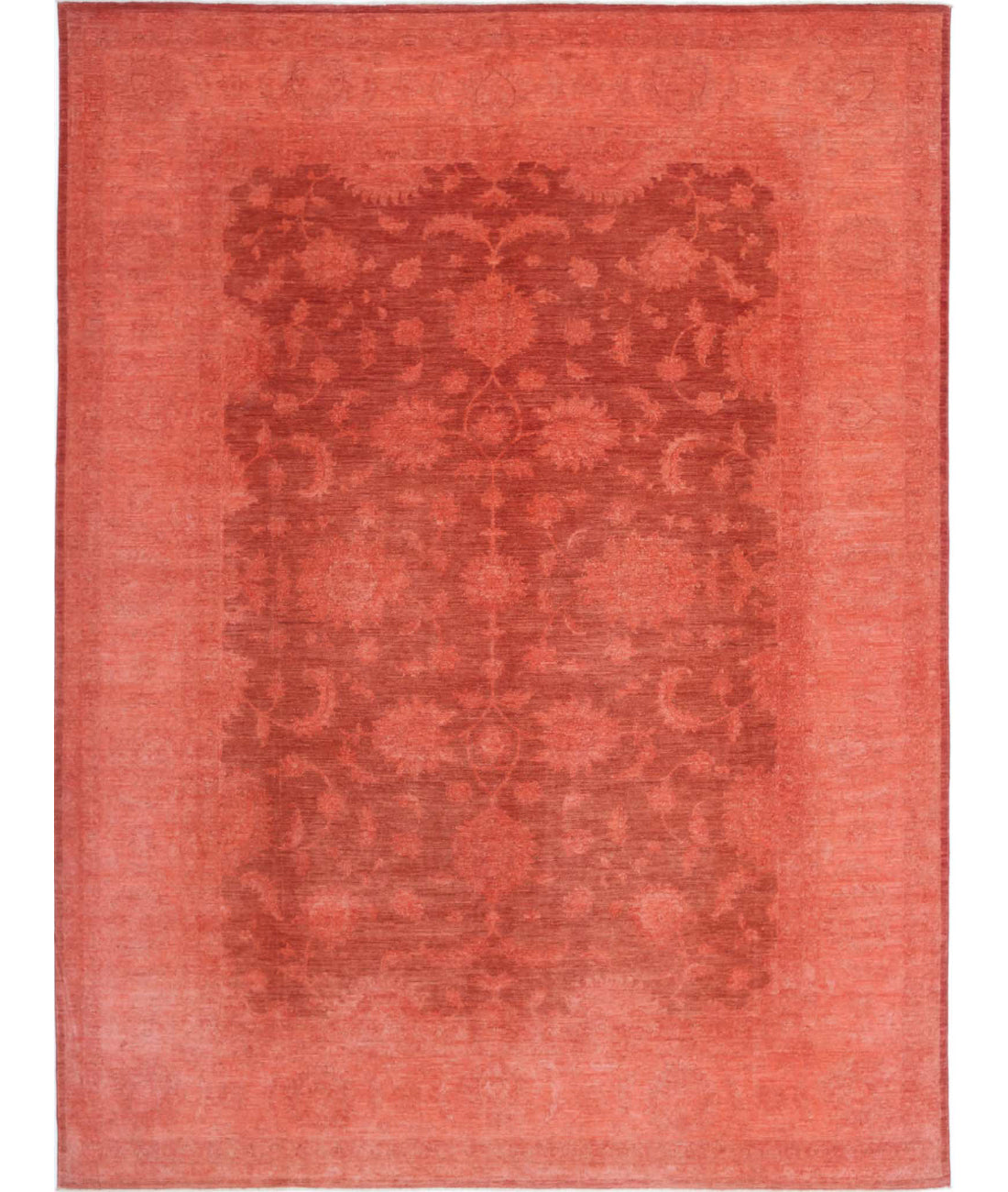 Hand Knotted Overdye Wool Rug - 8&#39;8&#39;&#39; x 11&#39;6&#39;&#39; 8&#39; 8&quot; X 11&#39; 6&quot; (264 X 351) / Red / N/A