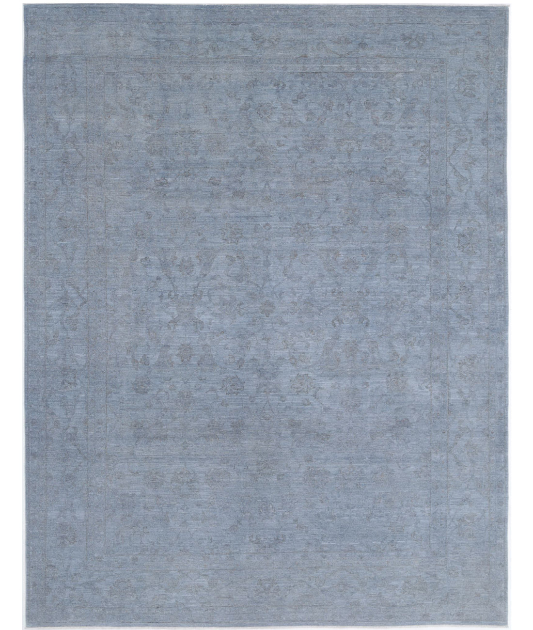Hand Knotted Overdye Wool Rug - 9&#39;6&#39;&#39; x 12&#39;6&#39;&#39; 9&#39;6&#39;&#39; x 12&#39;6&#39;&#39; (285 X 375) / Grey / Blue
