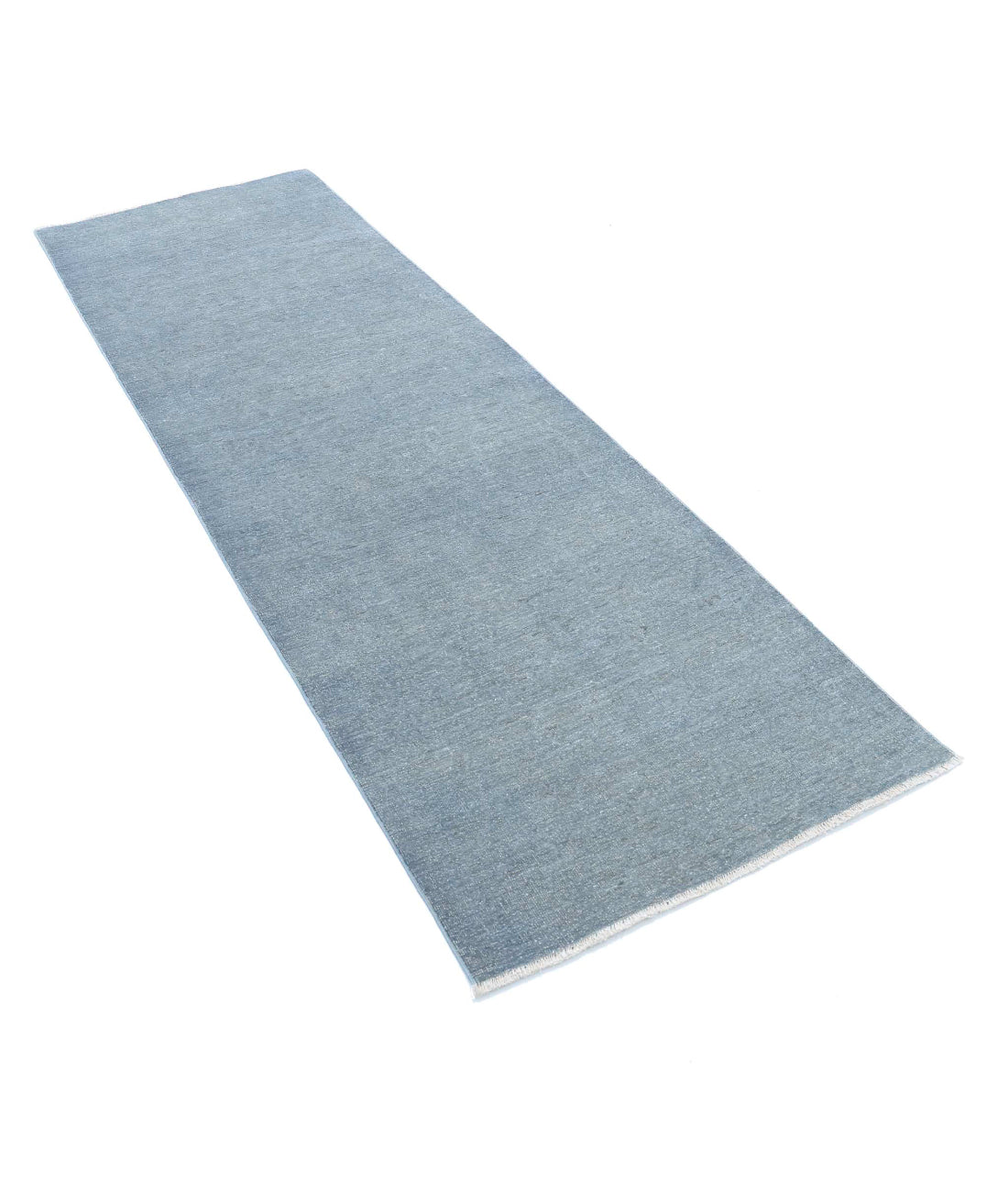 Hand Knotted Overdye Wool Rug - 2'9'' x 7'10'' 2'9'' x 7'10'' (83 X 235) / Grey / Grey