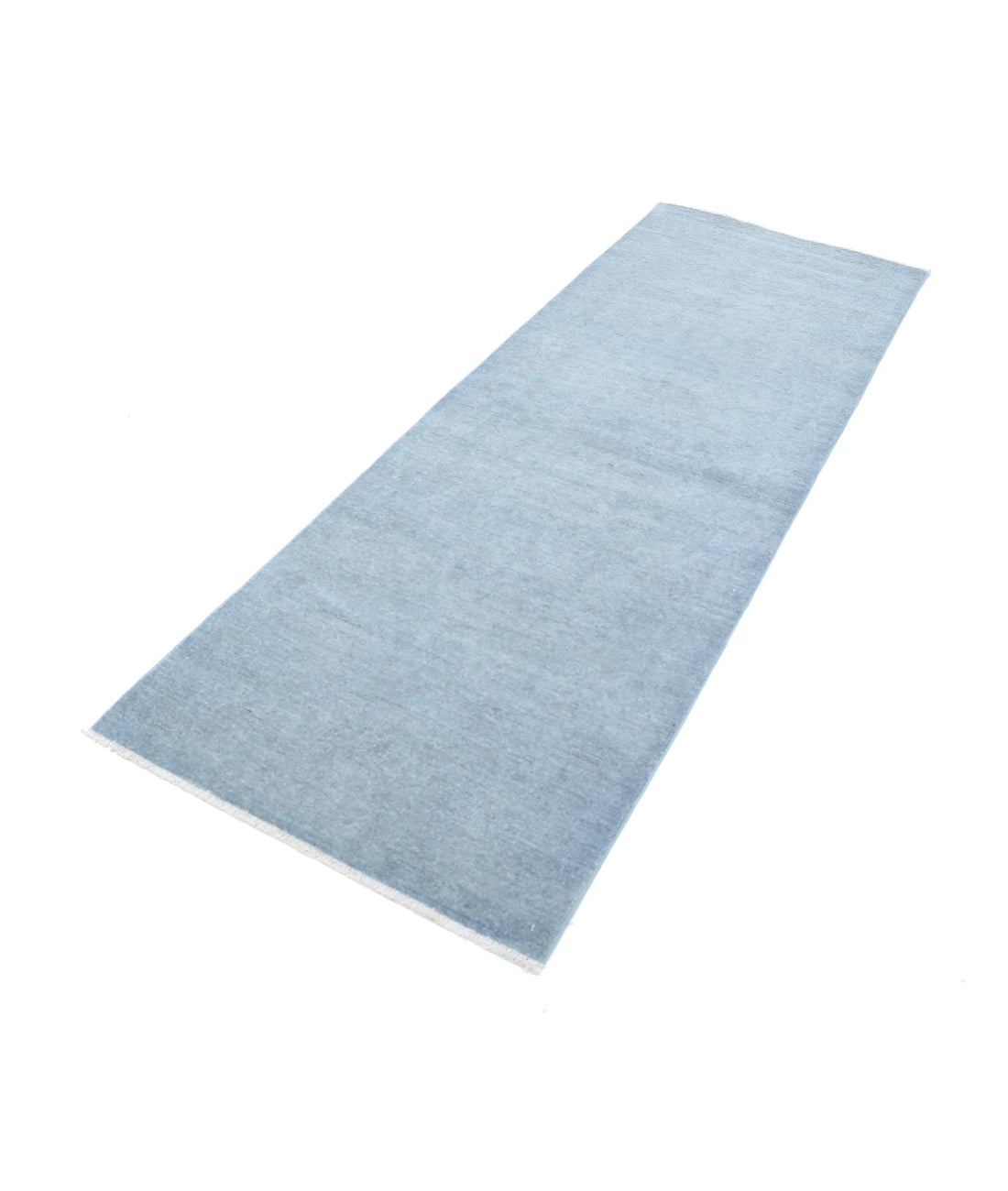 Hand Knotted Overdye Wool Rug - 2'9'' x 7'10'' 2'9'' x 7'10'' (83 X 235) / Grey / Grey