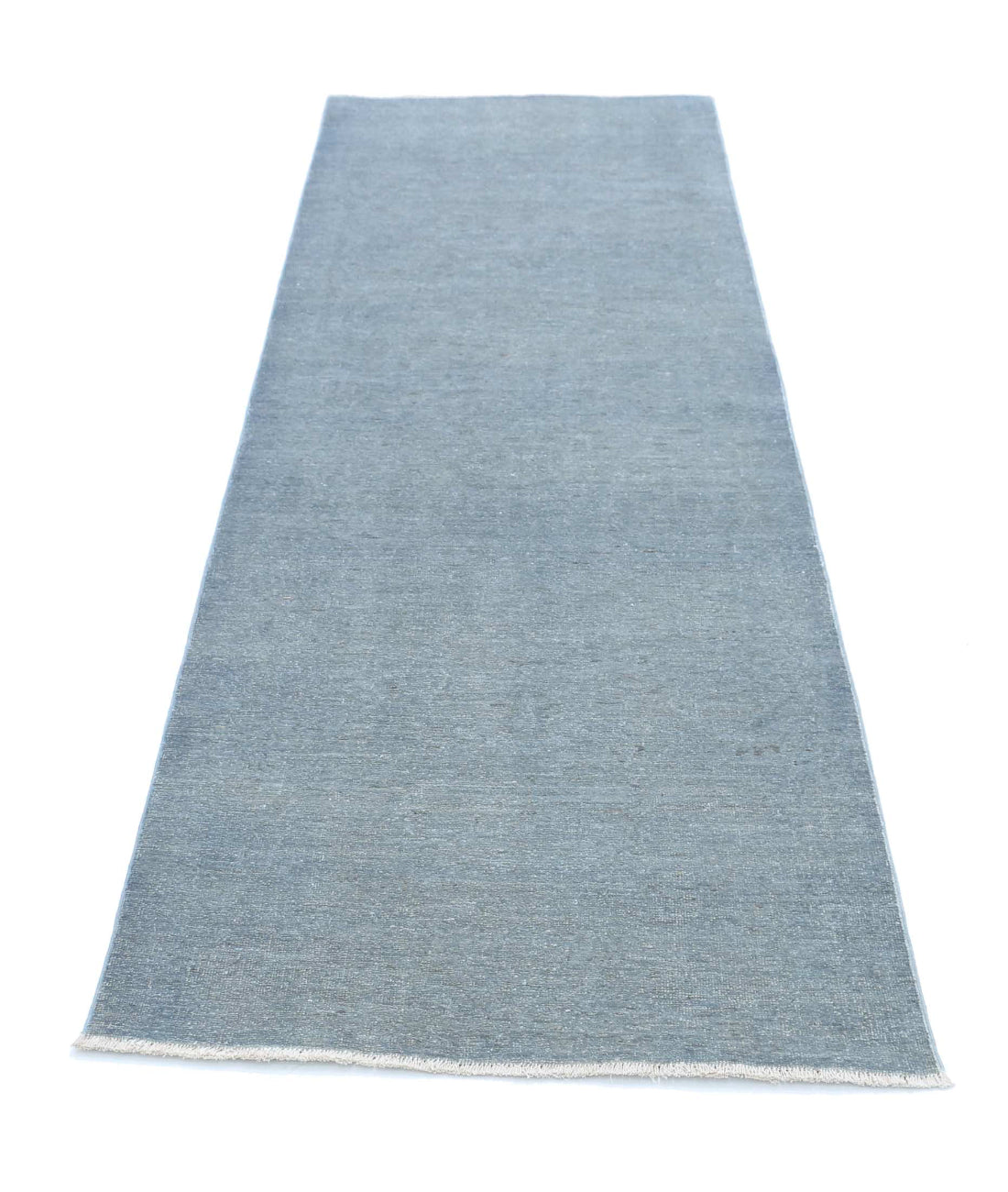 Hand Knotted Overdye Wool Rug - 2'9'' x 7'10'' 2'9'' x 7'10'' (83 X 235) / Grey / Grey